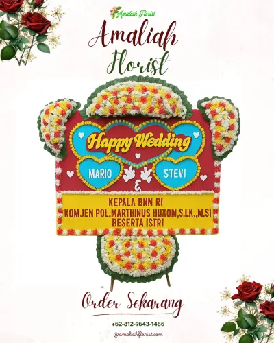 Karangan Papan Bunga Pernikahan di Sepinggan Raya